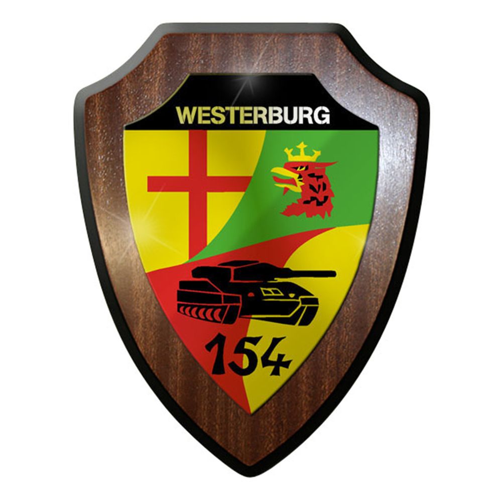 Wappenschild / Wandschild / Wappen - Westerburg PzBtl Panzerbataillon 154 #8417