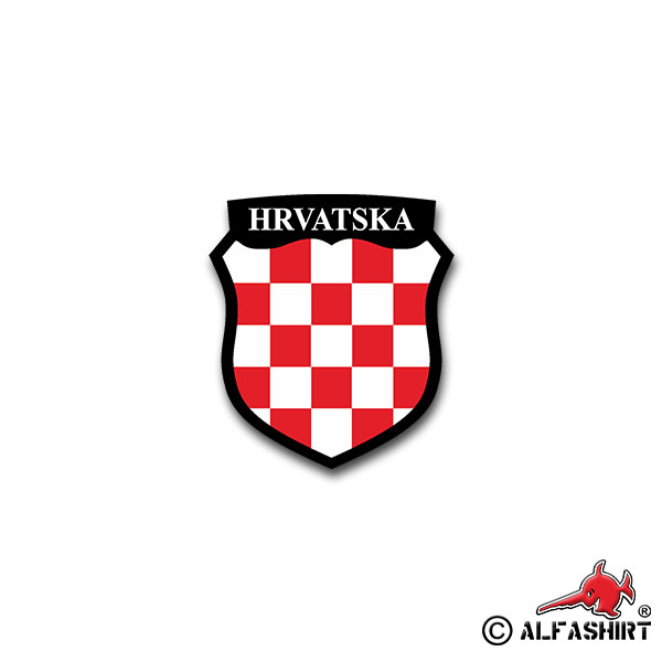 Sticker Croatia Republika Hrvatska Croatian hrvatski 7x6cm A1507