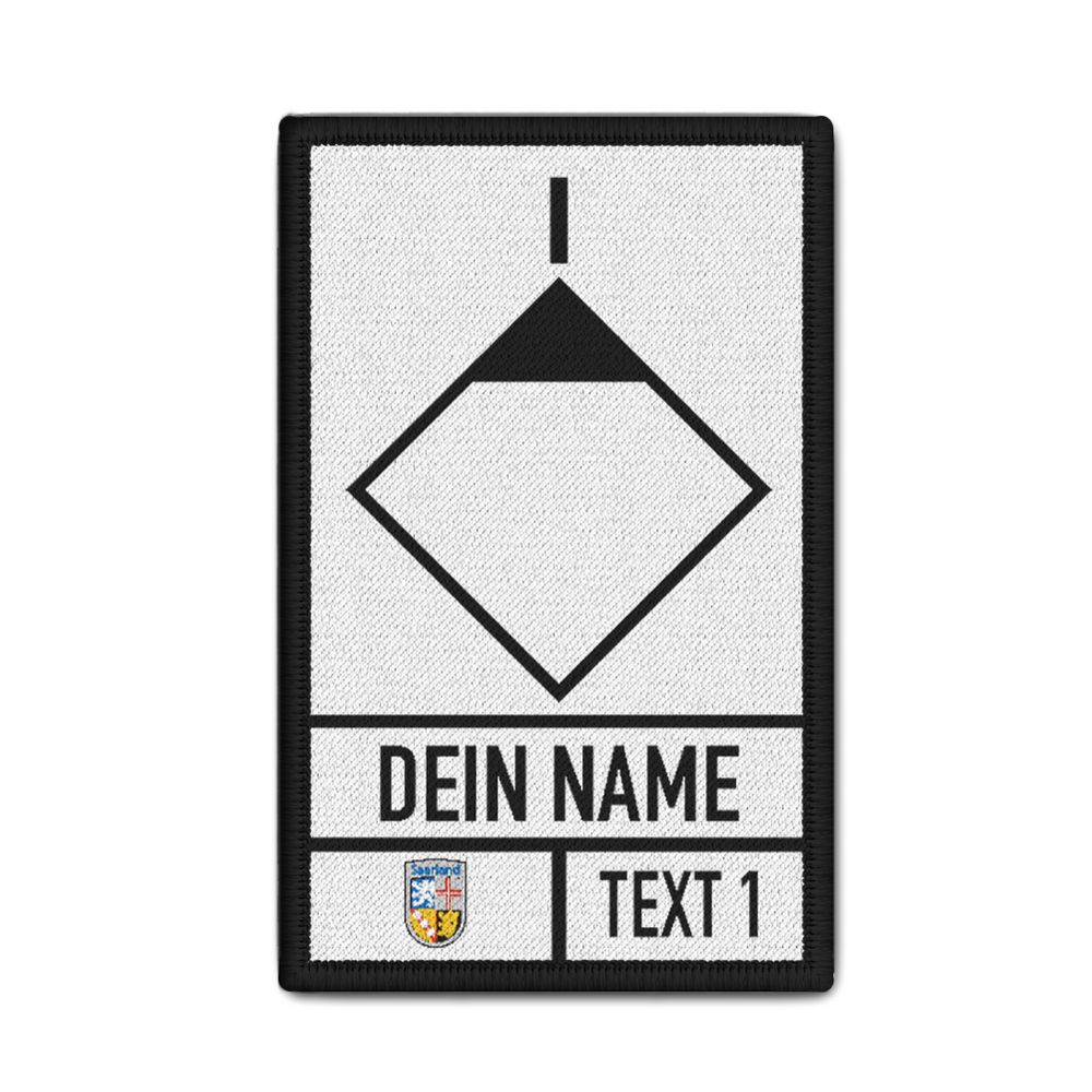 Rank Patch 9,8x6cm Verbandsführer Saarland Feuerwehr Rettungsdienst wache #44089