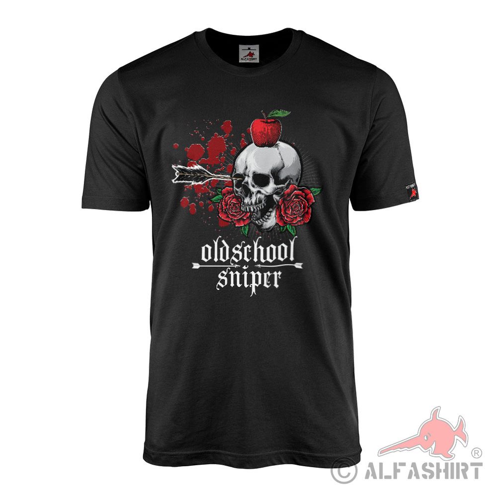T-Shirt Oldschool Sniper Pfeil Bogen Bogenschießen Schütze Scharfschütze #42508