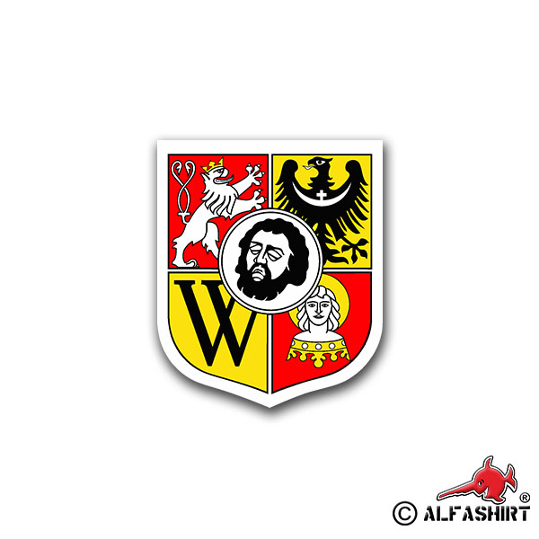 Aufkleber/Sticker Breslau Großstadt Oder Polen Hauptsadt Schlesien 6x7cm A1418