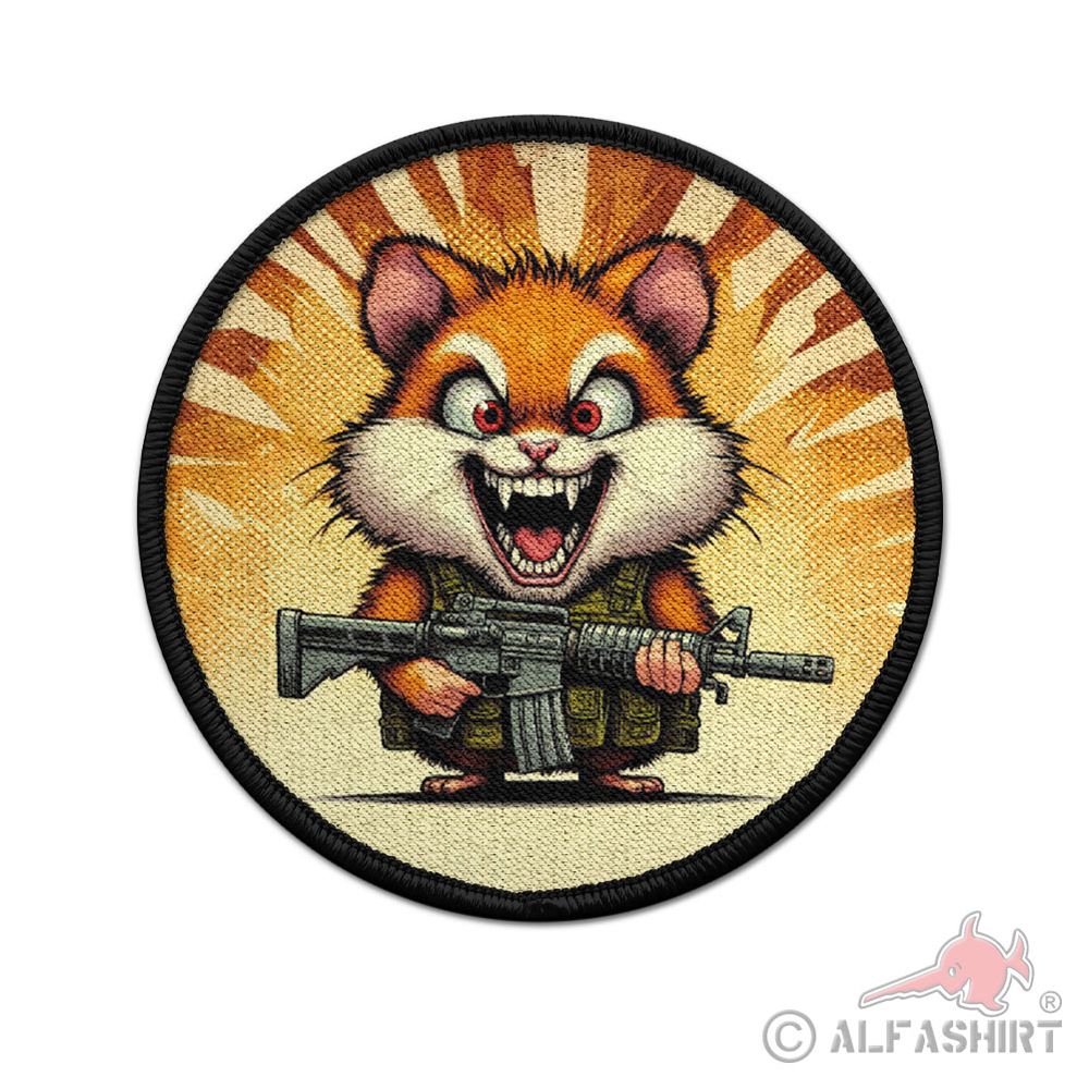 Patch Psycho Hamster Comic Cartoon verrückter 9cm#44728