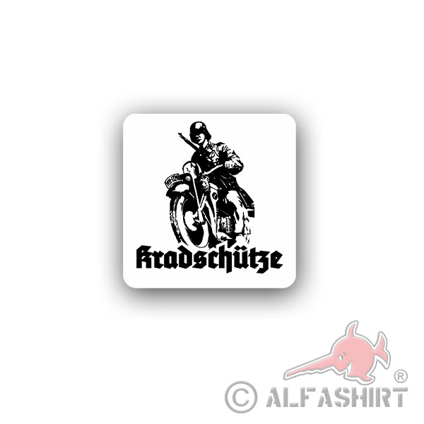Kradschütze Motorcycle Oldtimer Bike Kradmelder Unit Sticker 7x7 cm # A4145