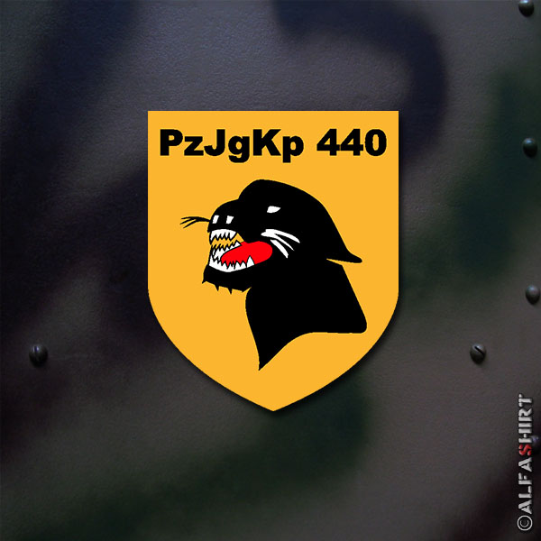Sticker Panzerjägerkompanie 440 PzJgKp Crest Düren Colmar 5x7cm A667