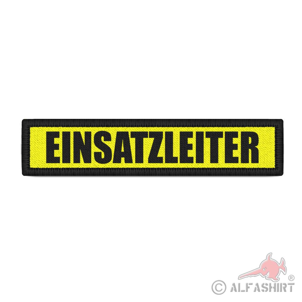 Namenspatch Einsatzleiter neon gelb schwarz Einsatzkräfte Einsatzleitung #43722