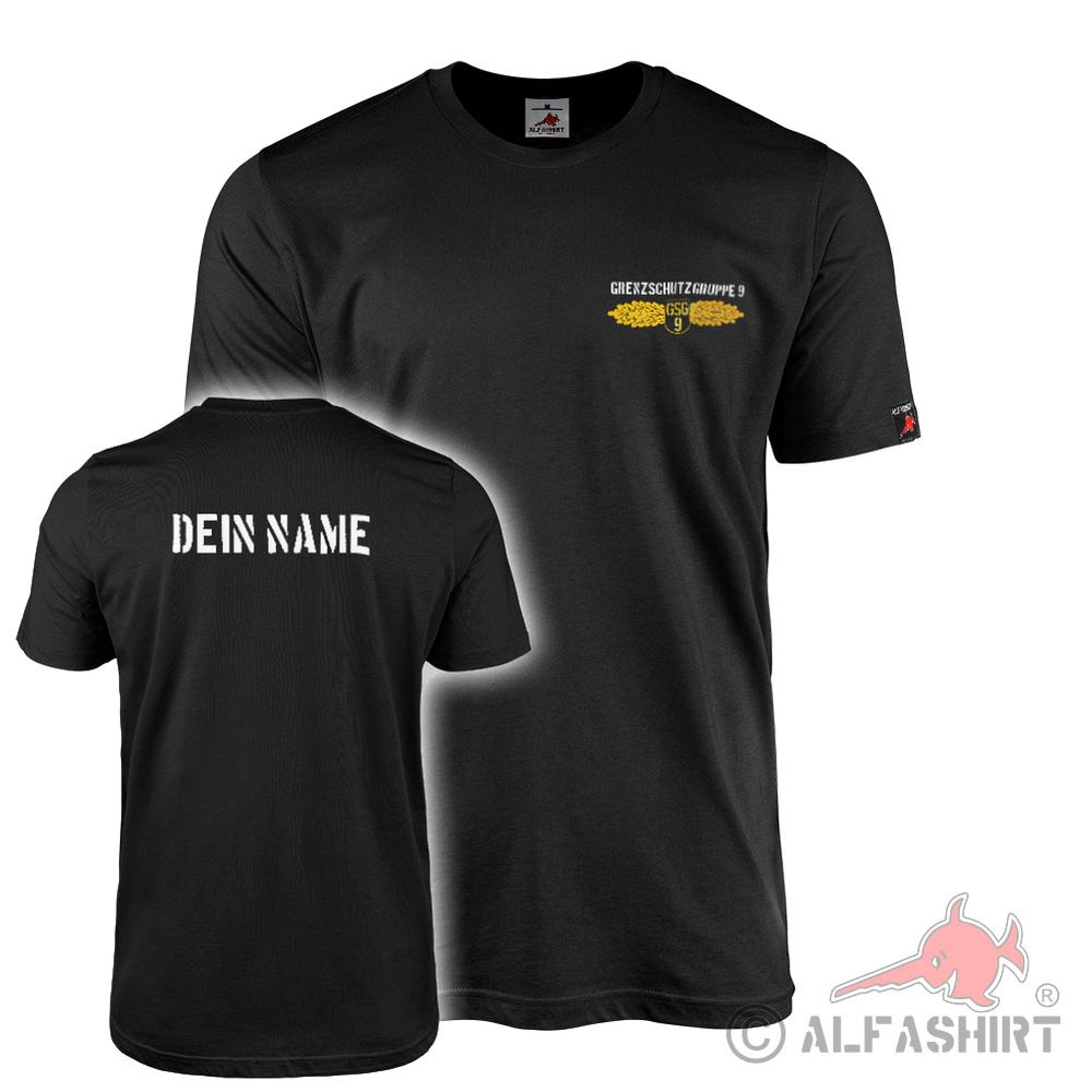 T-Shirt personalisierbar Grenzschutzgruppe 9 GSG Bundespolizei BPOL #44346