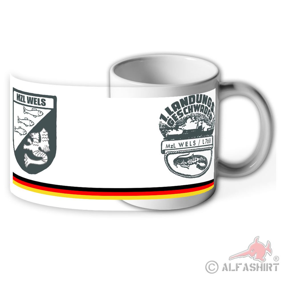 Tasse MLZ Wels Landungsfahrzeug  Mehrzwecklandungsboot 520 Barbe Wappen #43978