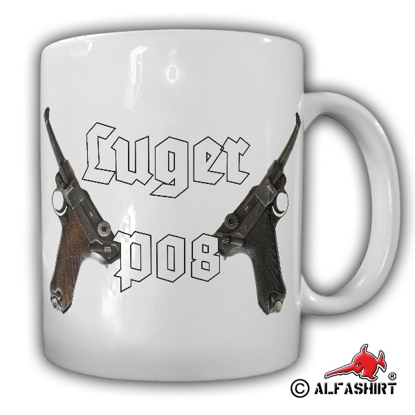 Luger P08 Parabellum Pistole Selbstladepistol Kniegelenkverschluss Tasse #16321