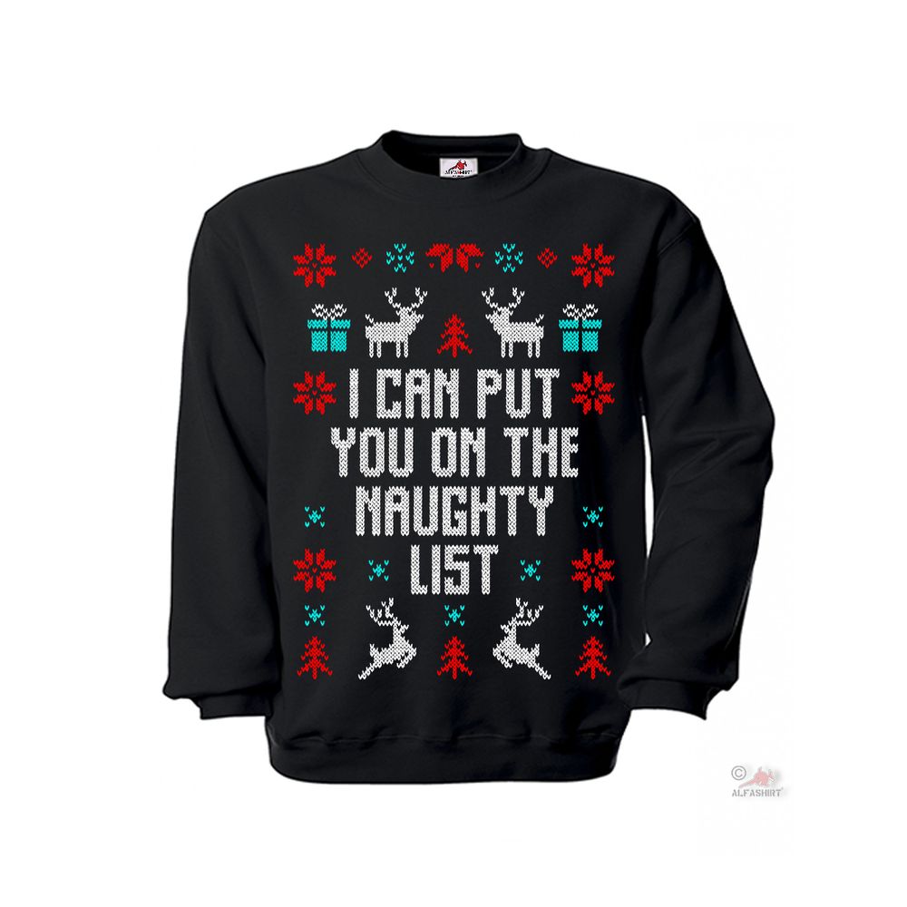 Sweater I can put you on the naughty list Christmas sweater knitting pattern # 35827