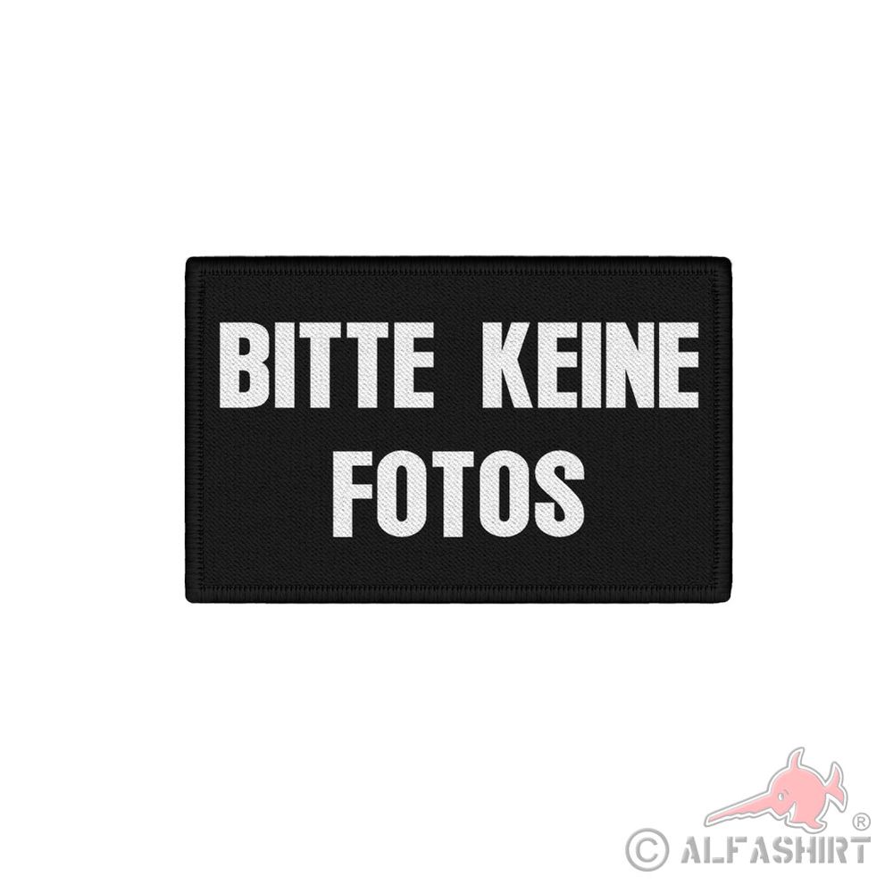 Patch Please NO Photos Public Privacy Policy Patch 7.5x4.5cm #44398