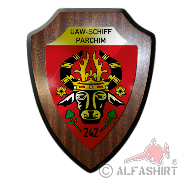 Wappenschild - UAW 242 Parchim DDR Schiff NVA Volksmarine Boot Wappen #26846