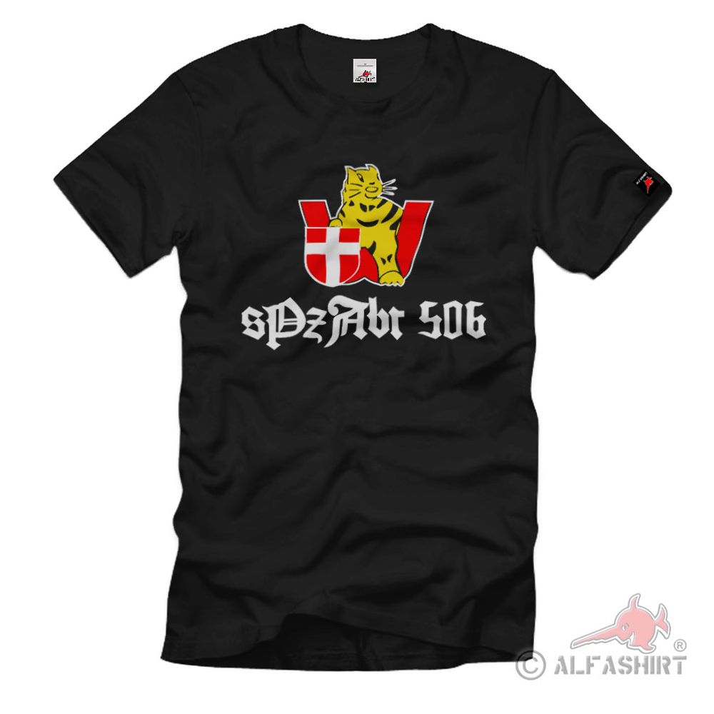 heavy tank division 506 sPzAbt tiger tank coat of arms badge t-shirt 1302