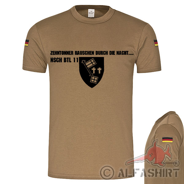 NschBtl 11 Zehntonner rauschen durch die Nacht Naschub BW Tropenshirt #17674