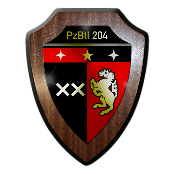 Wappenschild / Wandschild - PzBtl 204 Panzerbataillon 204 Typ 4 Einheit #13622