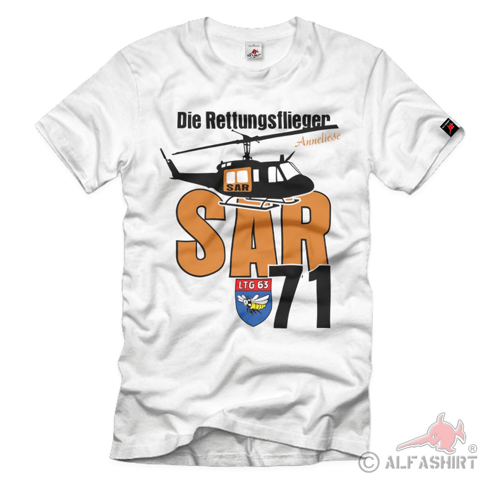 The Rescue Flyer SAR 71 Search and Rescue Huey UH-1D T Shirt # 25709