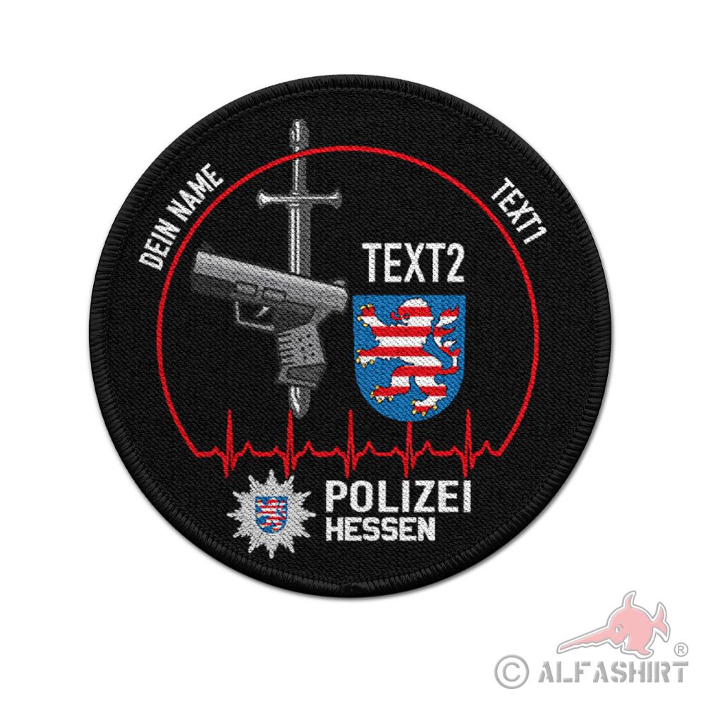 Patch Polizei Hessen Abzeichen Wappen Polizeidienst Dienst Notruf #45677