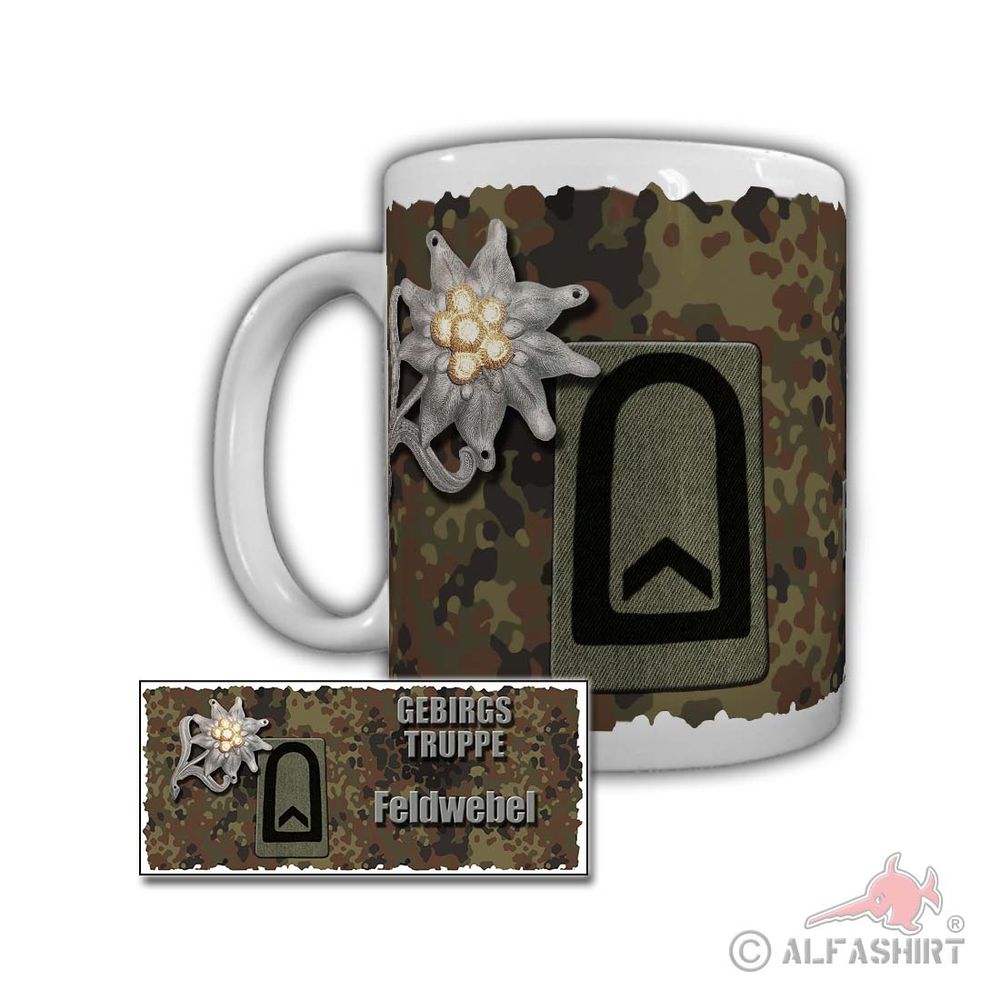 Tasse Gebirgstruppe Feldwebel Panzerbrigade 24 Landshut Heer Rang FW F OR #29593