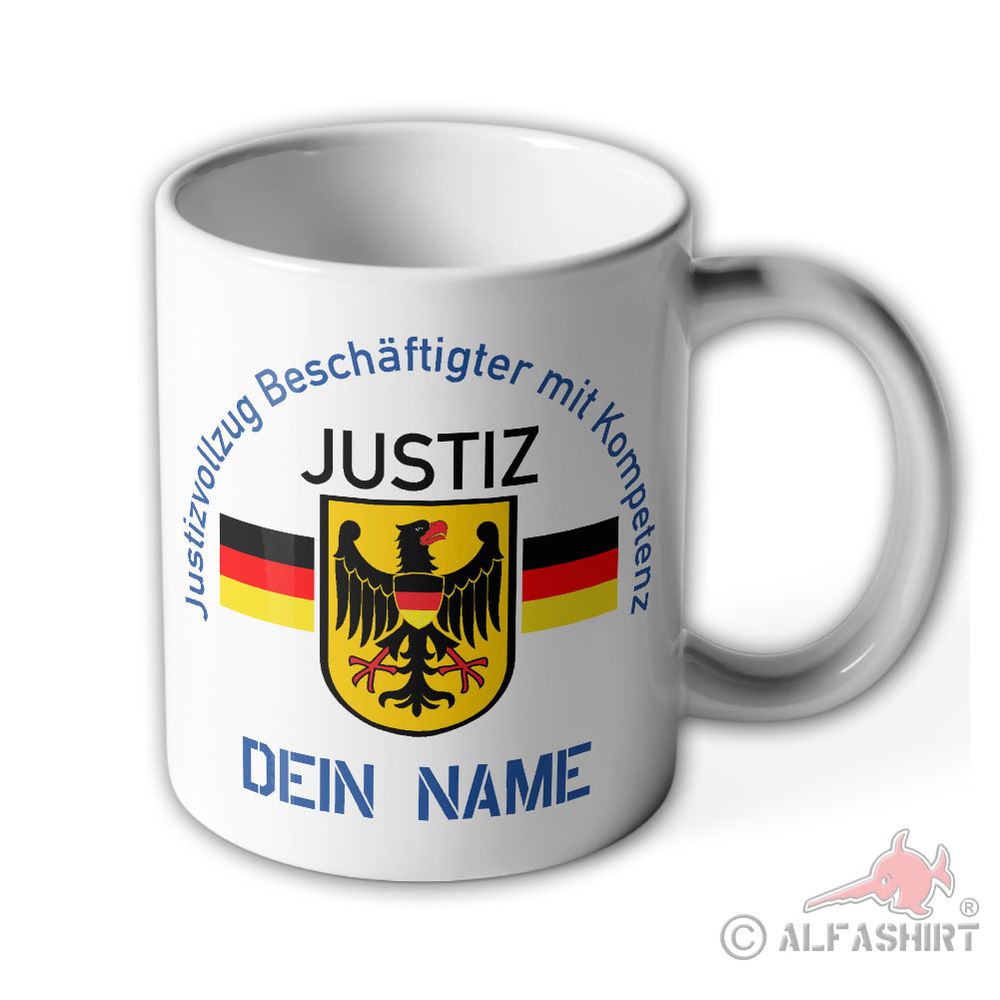 Tasse Justiz-Vollzug Beschäftigter personalisiert Gericht Beamter Kaffe #35218