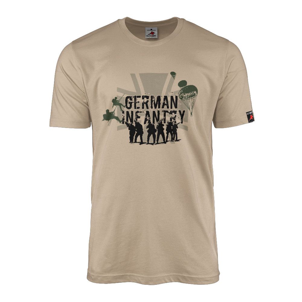 T-Shirt sand German Infantry deutsche Infanterie Bundeswehr BW Kreuz #25634