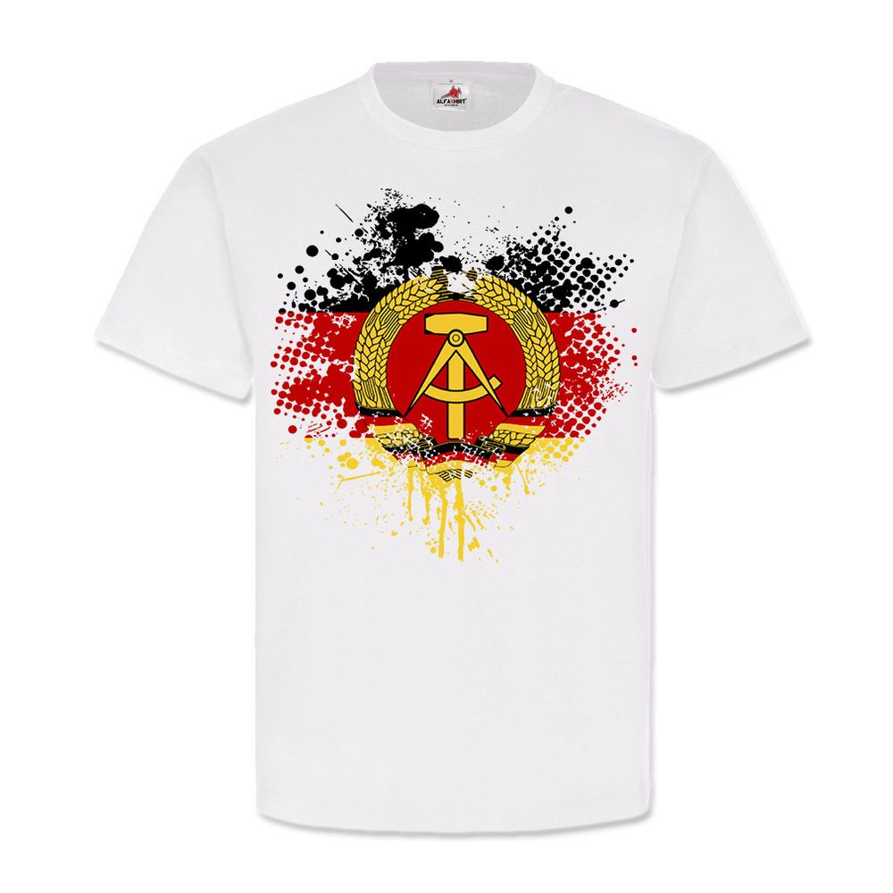 DDR Heimat Deutsche Demokratische Republik GDR Ostdeutschland Fahne - T Shirt #25385