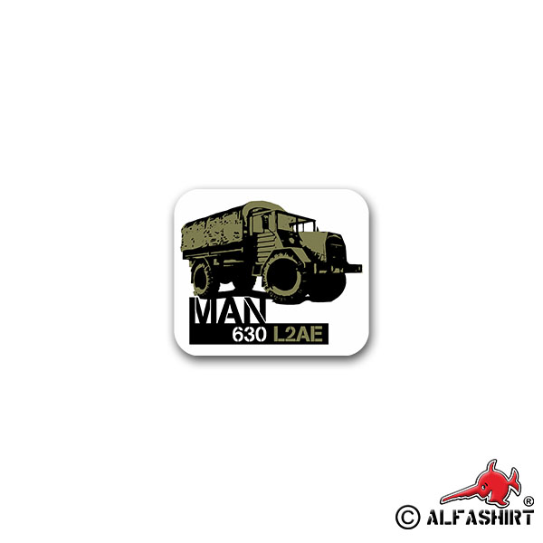 Sticker Man 630 L2A truck 5 t class military vehicle truck 8x7cm A2203