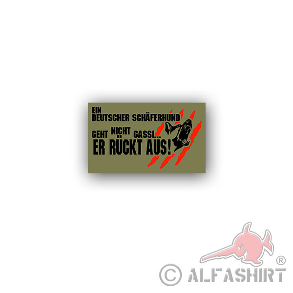 Sticker german shepherd dog does not go doggie dog Fun 12x7cm A3070