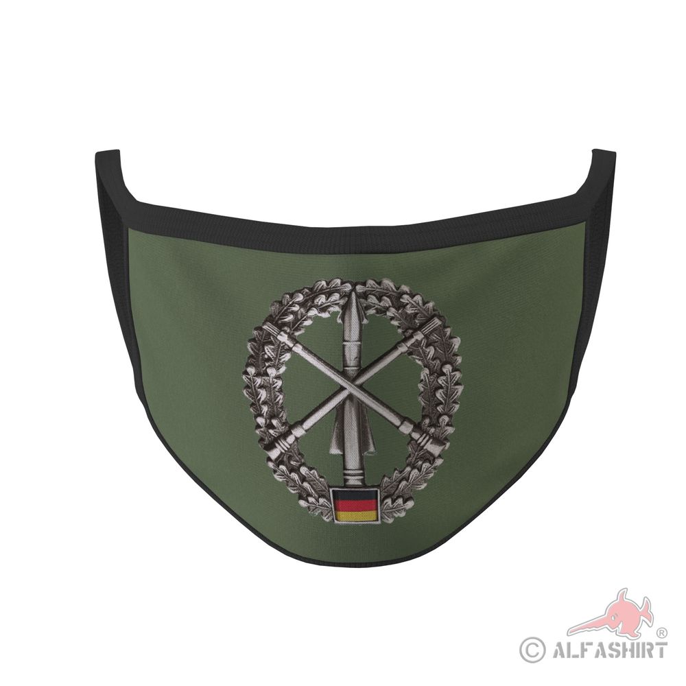 Mouth mask army anti-aircraft troop beret badge Bundeswehr # 35590