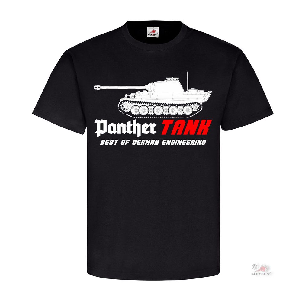 Panther TANK GERMAN ENGINEERING Wh Panzer Panzerkampfwagen - T Shirt #18244 