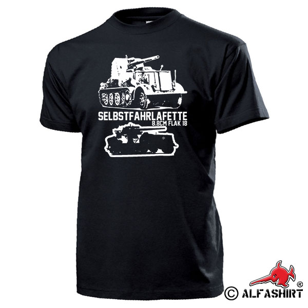 8.8cm Flak 18 Self-propelled Half Chain Wh Tank Wk Anti-aircraft T Shirt # 15739