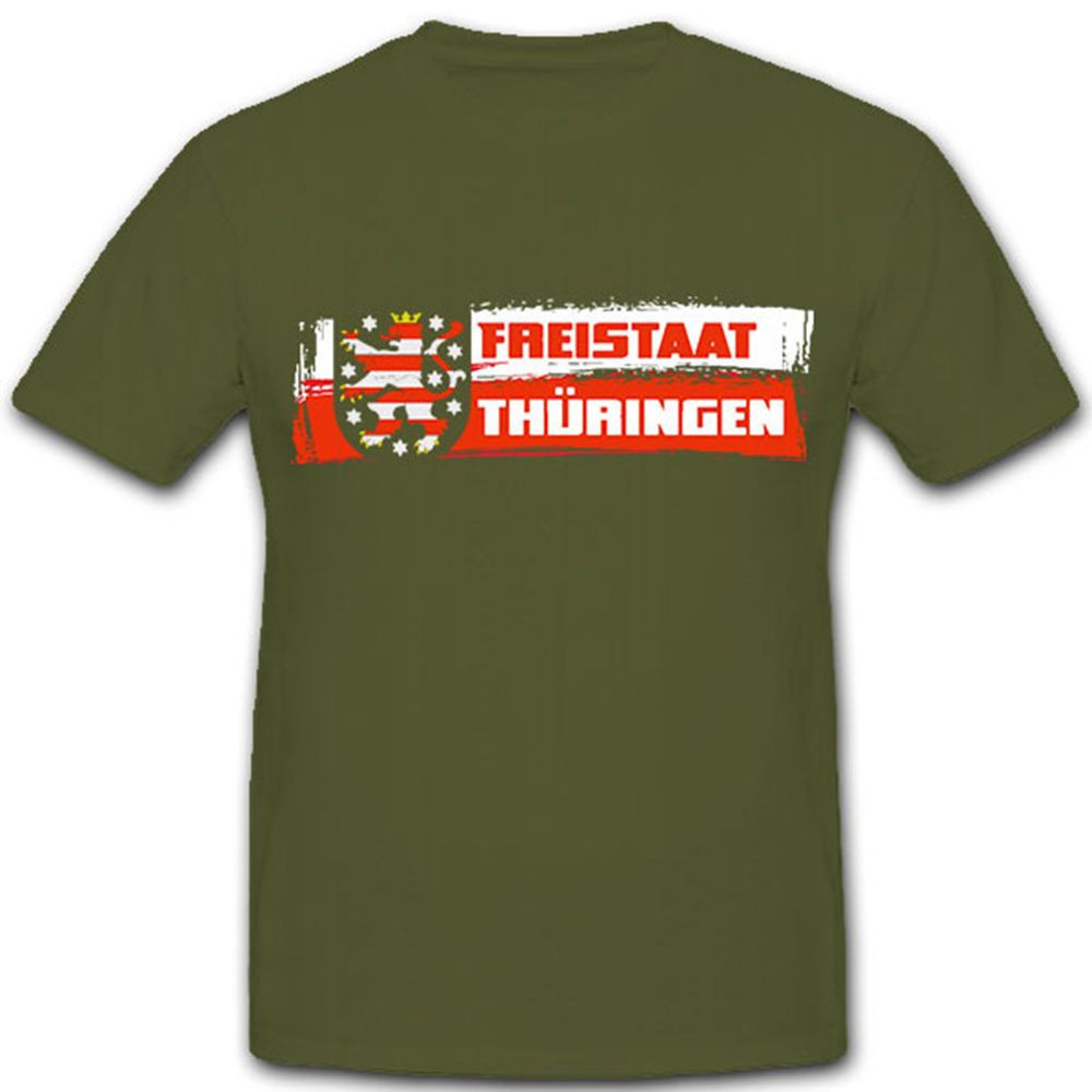 Freistaat Thüringen Bundesland Deutschland Erfurt Fahne - T Shirt #9222