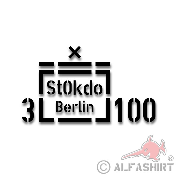 3 StOKdo Berlin 100 Standortkommando Aufkleber Taktisches 34x19cm #A4499