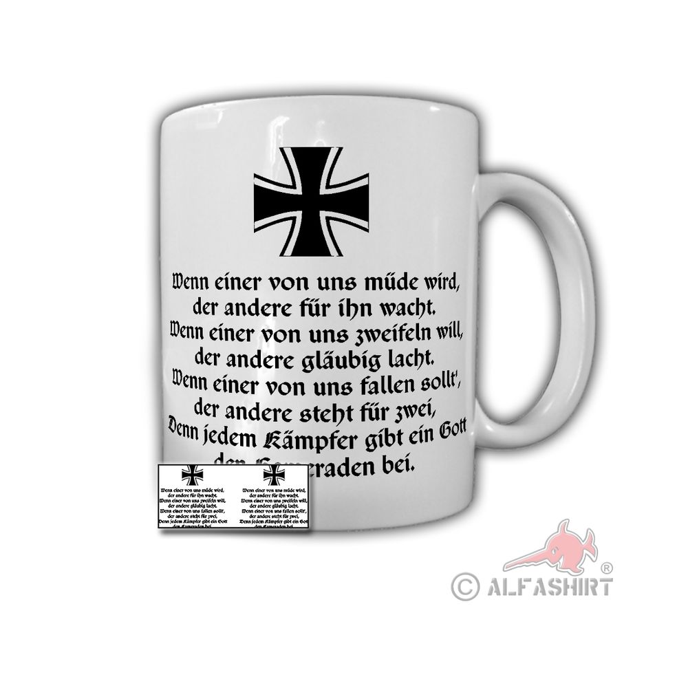 Einer von uns Kameraden Bundeswehr Herybert Menzel Spruch - Tasse #26813