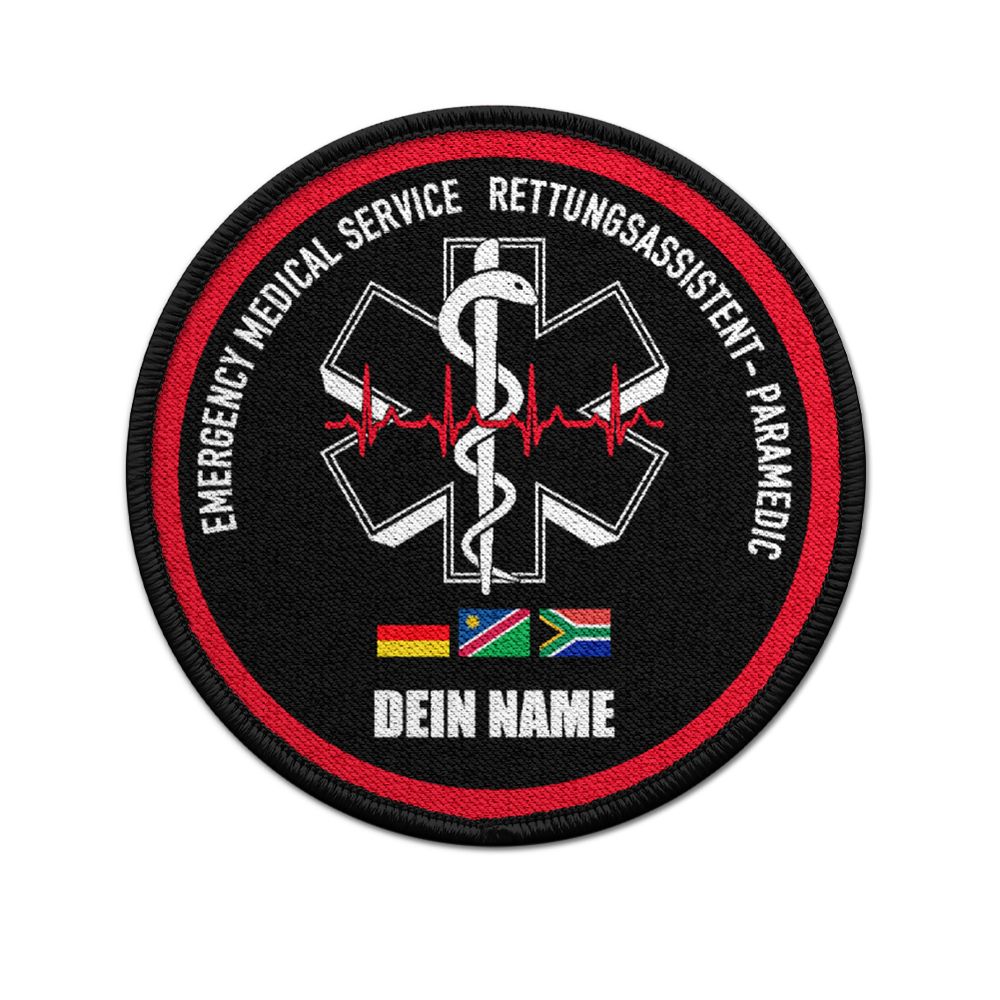 Patch personalized Emergency Medical Service flag Germany #44032