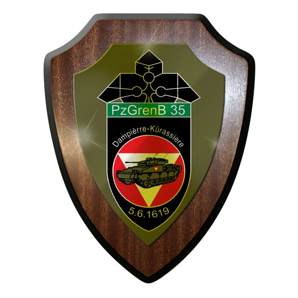 Wappenschild- PzGrenB 35 Panzer Grenadier Bataillon Dampièrre Abzeichen #10086