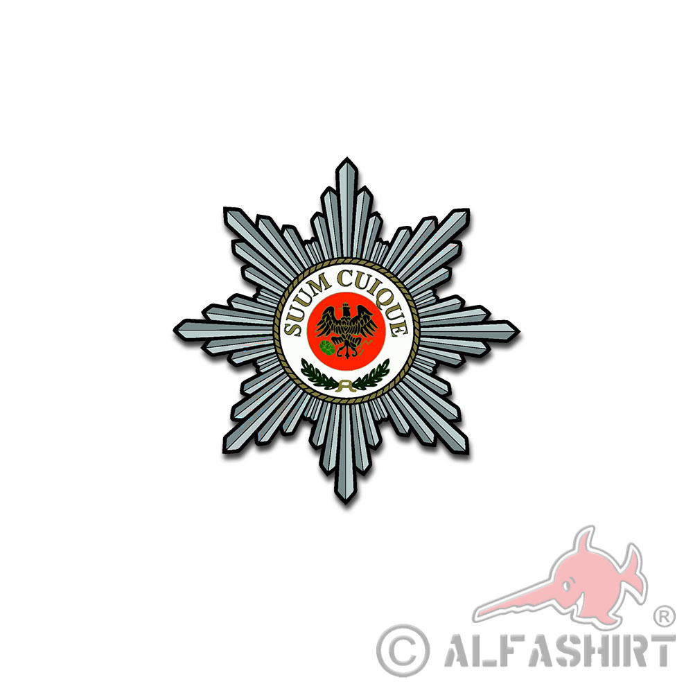 Feldjäger Gardestern Prussia Suum Cuique MP Military Police 10x10cm # A4564