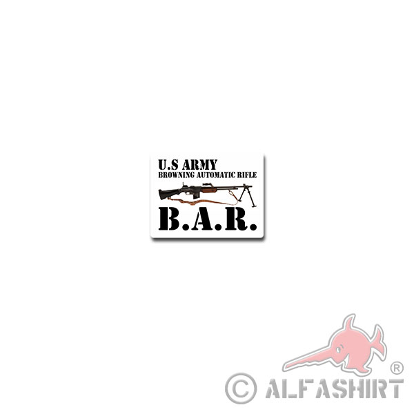 Browning Automatic Rifle Sticker Sticker Bar Machine Gun 9x7cm # A3739