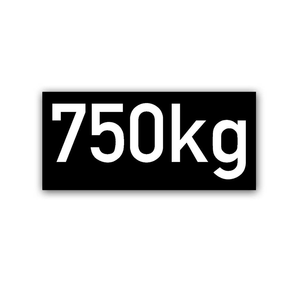 Aufkleber 750kg Lastgewicht Kilogramm Kennzeichnung Anhänger Trailer #A6780