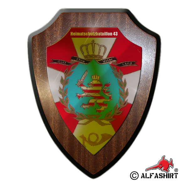 Heraldic shield - Homeland Security Battalion 43 HScHBtl coat of arms Badge Erfurt # 17150