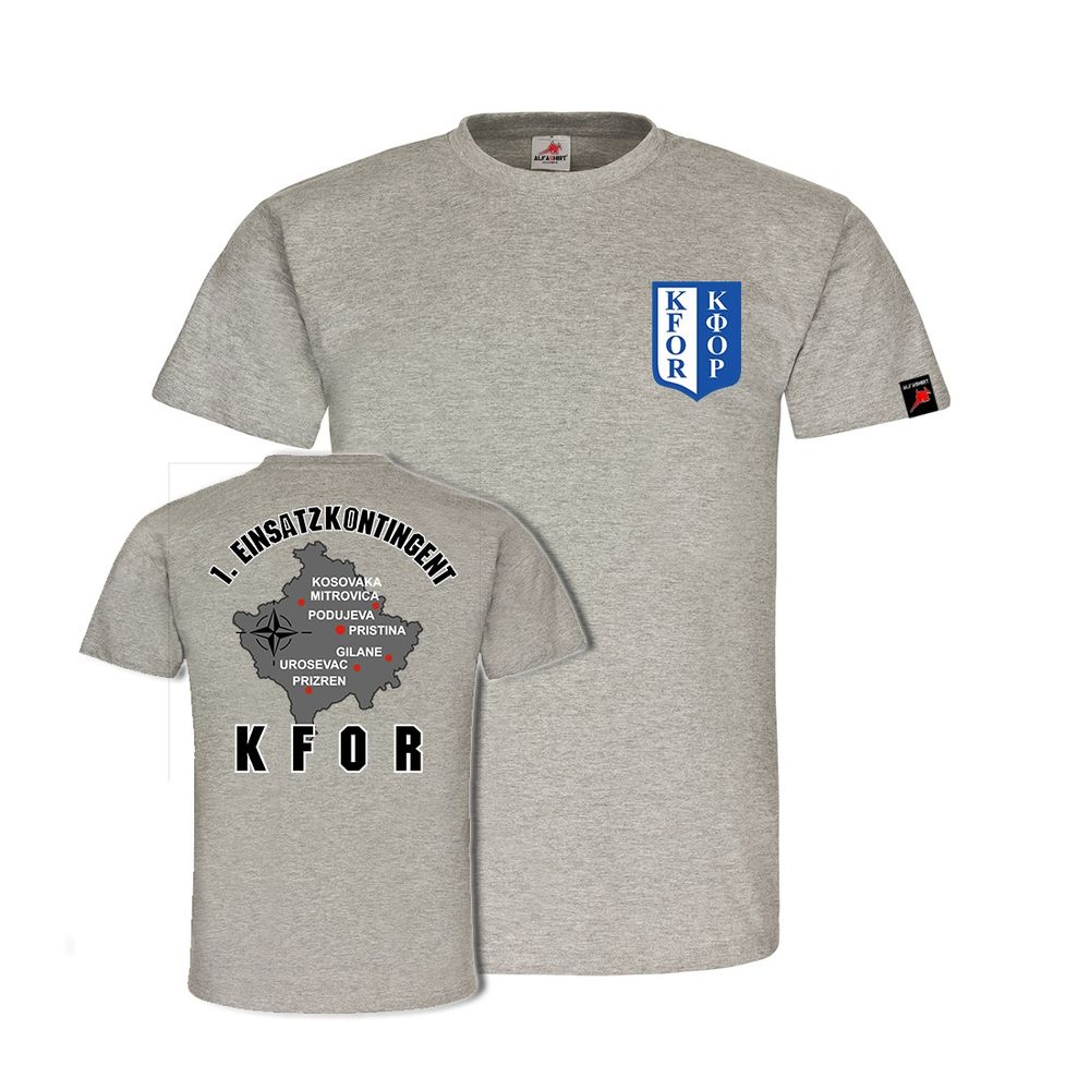 1 Einsatzkontingent KFOR Kosovo Nato Einsatz Balkan Us Army T Shirt #31651