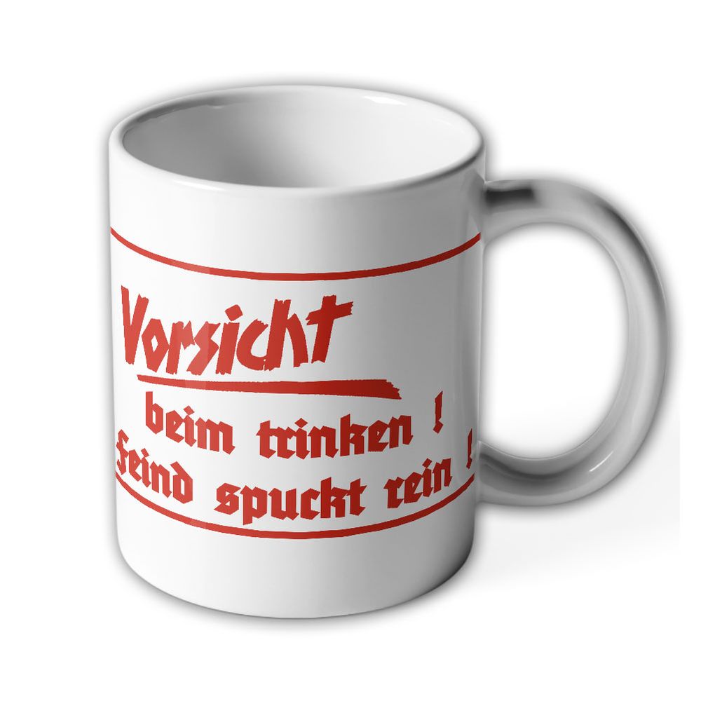 Vorsicht Feind spuckt rein! beim Trinken Fun Humor Büro Tasse #25856