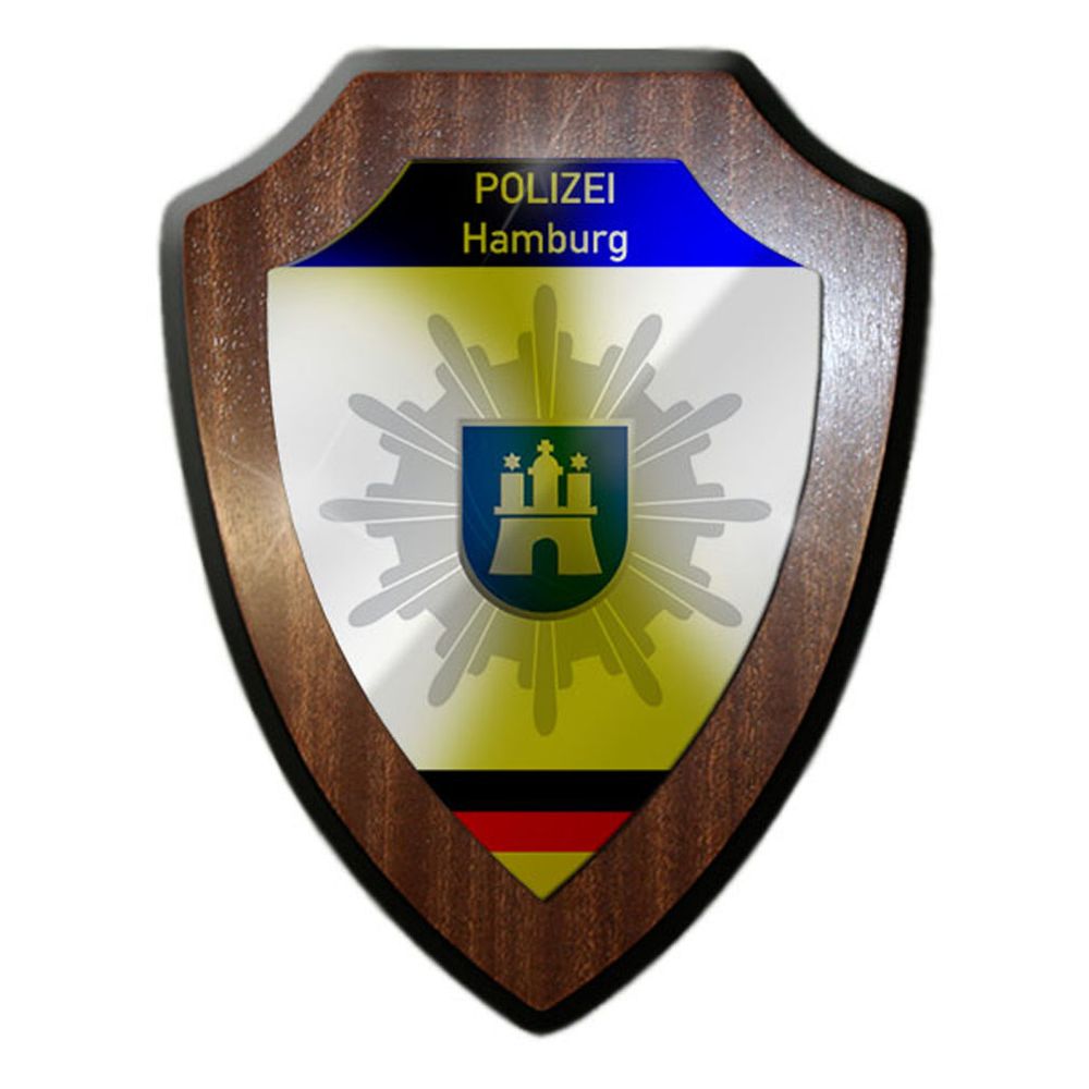 Polizei Hamburg Wappen Abzeichen Cops Dienstzeit Polizist Wappenschild #23083