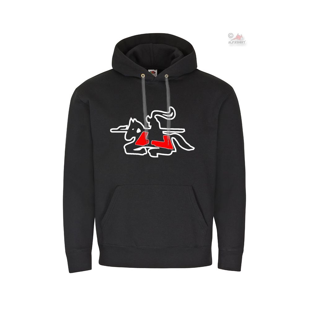 sPzAbt 505 Schwere Panzer Abteilung Schwarzer Ritter Turm Textil Hoodie #27856