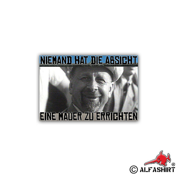 Sticker Walter Ulbricht Politician Wall GDR Wallfall 10x6,5cm A1096