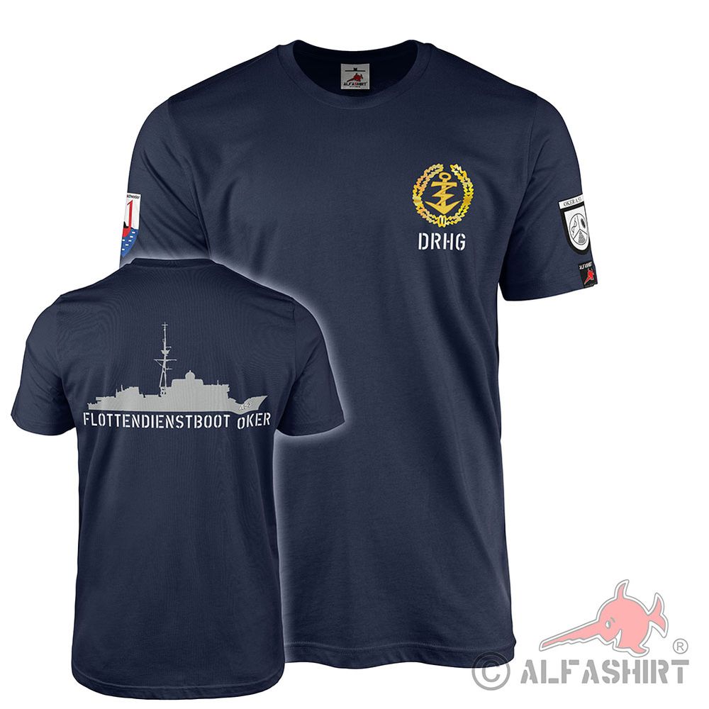 T-Shirt Oker A53 Flottendienstboot Flotte Dienstboot Schiff Rufzeichen #44270