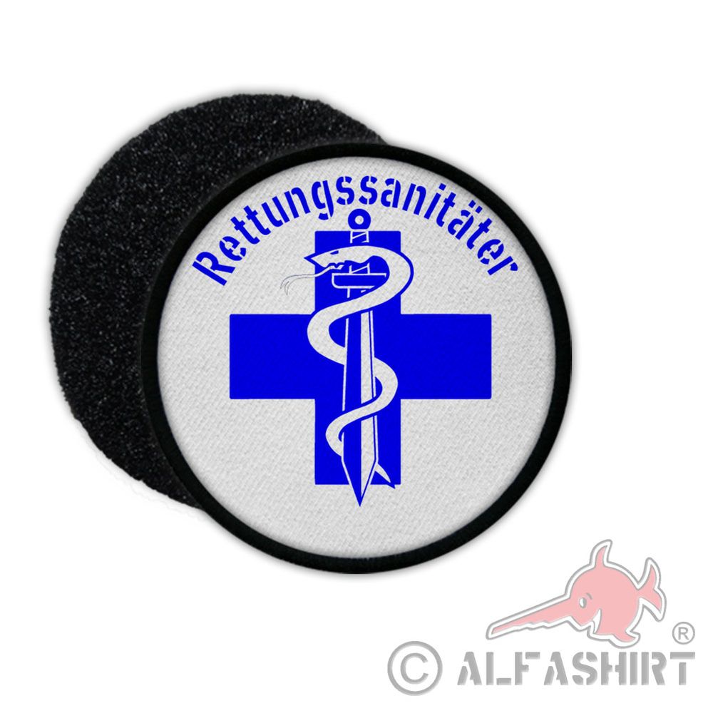 Patch Rettungssanitäter Polizei BW Tarn Nacht Grau Mediziner Doktor Kreuz #31089