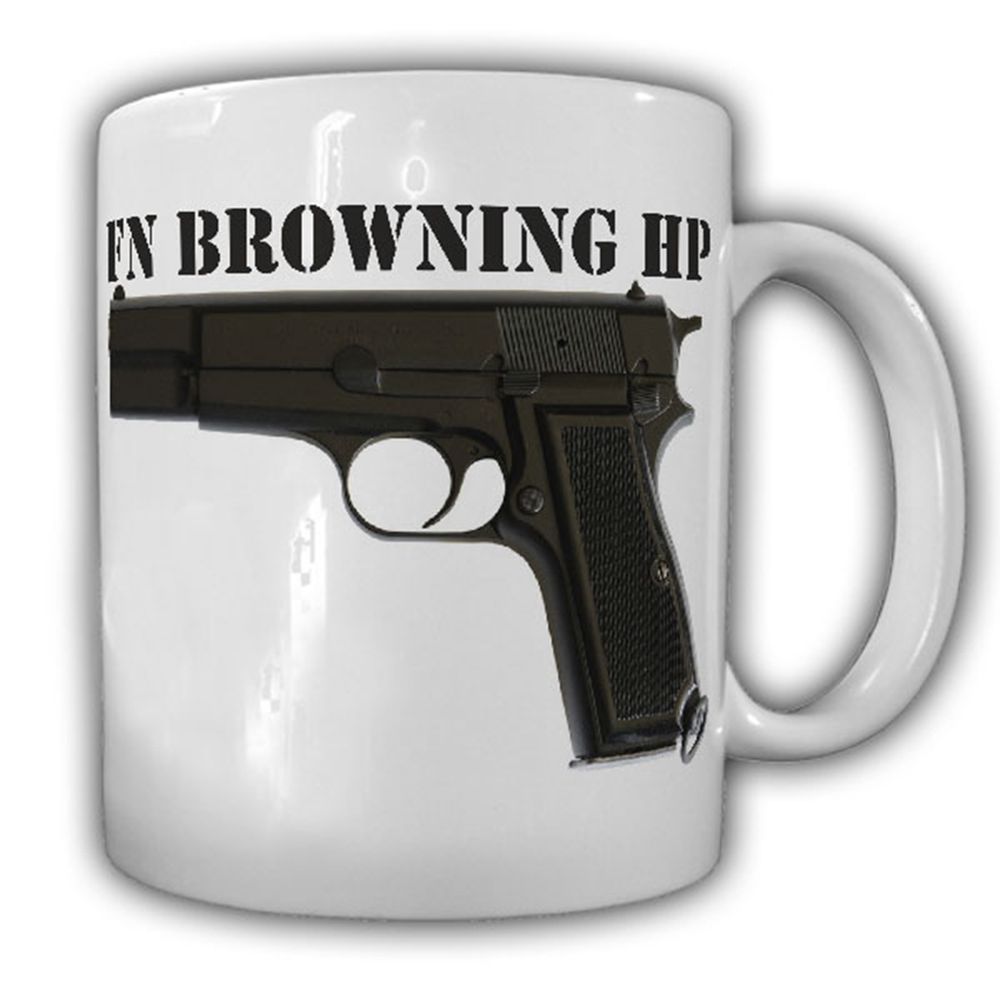 FN Browning HP Belgien Pistole Rückstoßlader High Power Polizei Tasse #16385