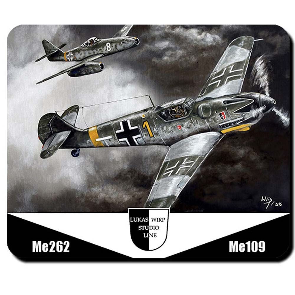 Mauspad Lukas Wirp Me109 & Me262 Jagdflugzeug Luftwaffe JG  #24404