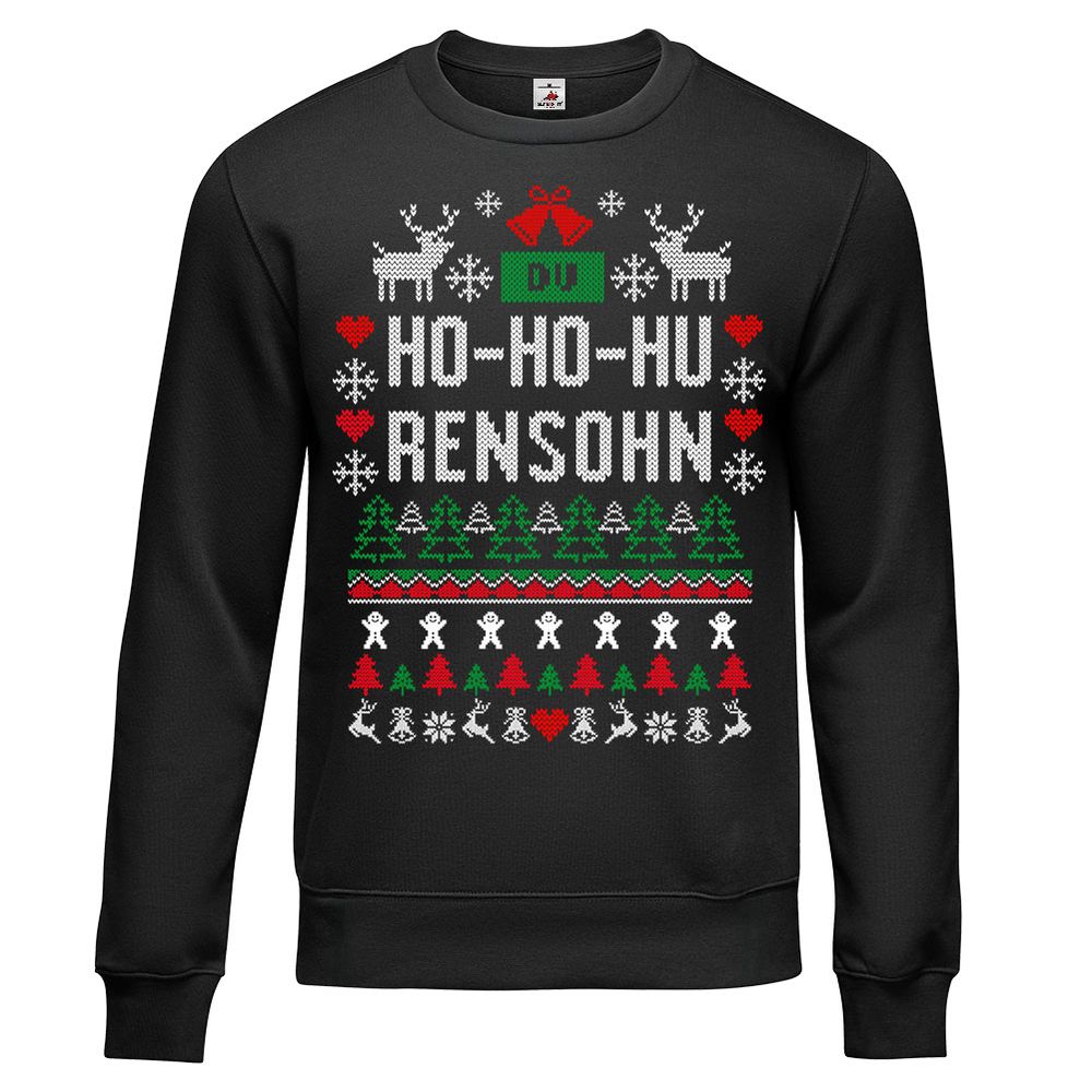 Pulli X-MAS Sweater du HO HO HUrensohn Weihnachten Fun Spaß Pullover#47128