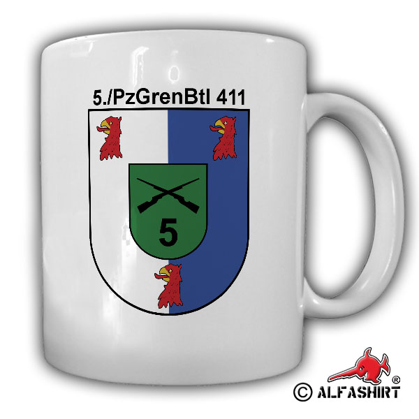 5 Kp Panzergrenadierbataillon 411 5 Kompanie PzGrenBtl Bataillon Tasse #15323