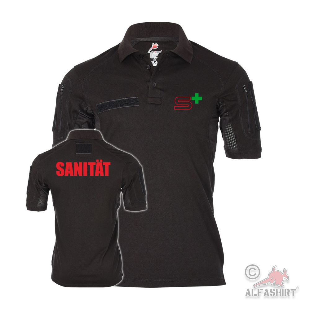 Tactical Poloshirt Alfa Sanität Sanitäter Medical Service BW Einheit #19779 Tactical Poloshirt Alfa Sanität Sanitäter Medical Service BW Einheit #19779